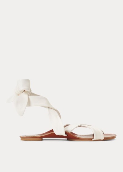 Women's Polo Ralph Lauren Leather Tie Sandals | 170842EXI